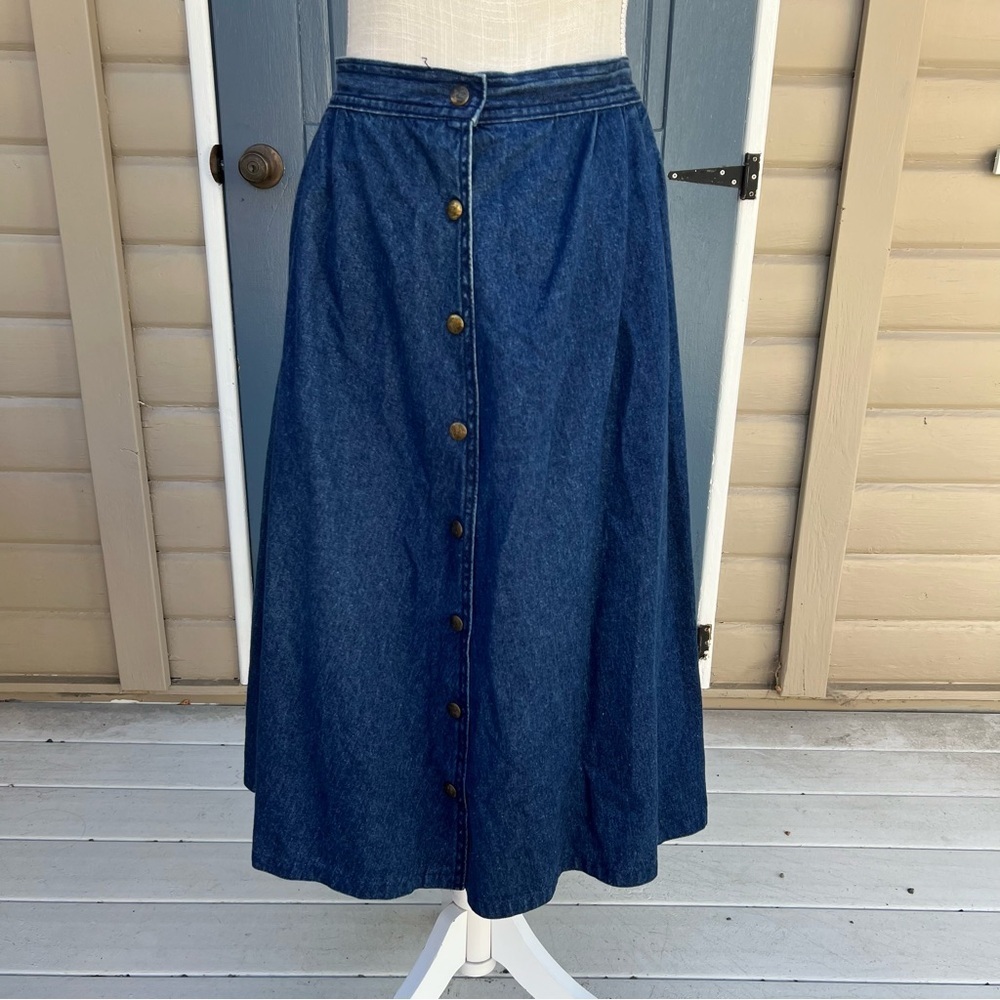 Vintage Truly, Yours Denim Button-Front Skirt Women’s Size 22W